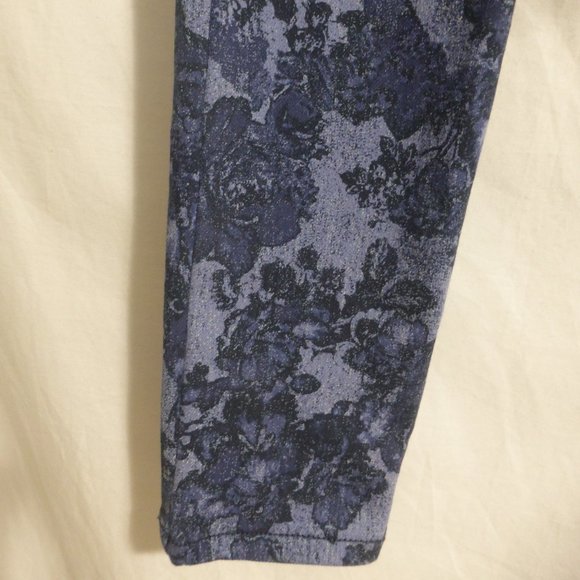 FADED GLORY, blue floral jeggings, size small, 4-6, BNWOT - Picture 7 of 14